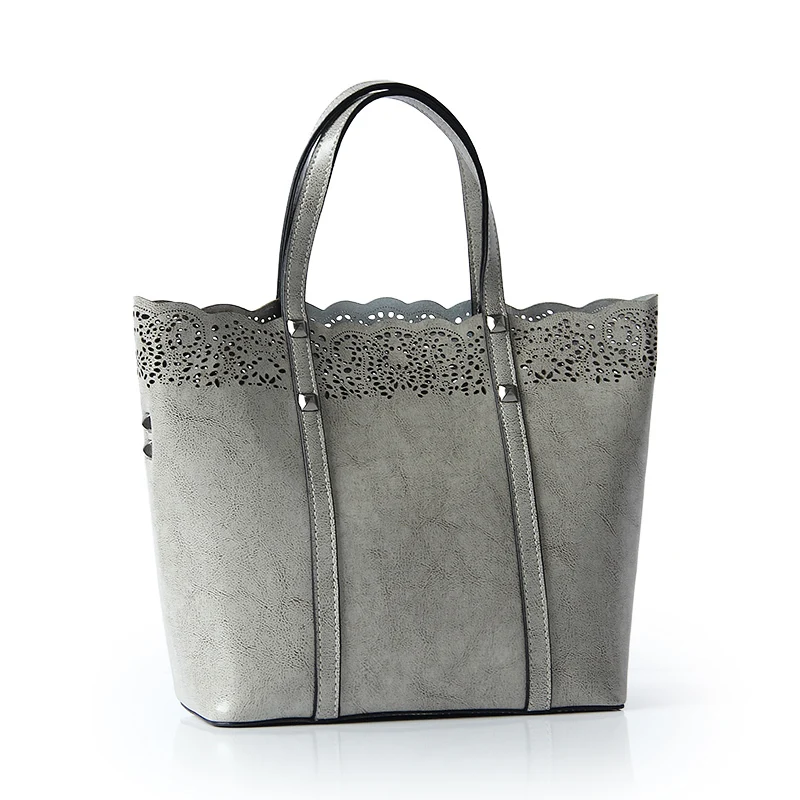 Promotion New Arrival Exquisite Fashion Oil Wax Genuine Leather desigual Bags Hollow Carved Women Famous Handbag Brands 2015