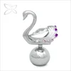 Crystocraft Chrome Plated Metal Crystal Swan Paperweight decorated with Crystals from Swarovski Wedding For Gifts Souvenir