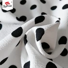 2019 New style high quality black and white polyester printing dot liverpool fabric