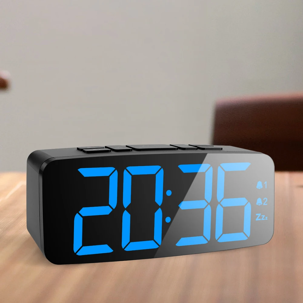 Home Desk Digital Lcd Stand Table Alarm Clock For Hotel And Living Room Sleep Kids Clocks On