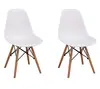 High quality moulded plastic dining room chair White Dining Chairs Retro Design Stylish Inspired Wood Side Chair Kitchen