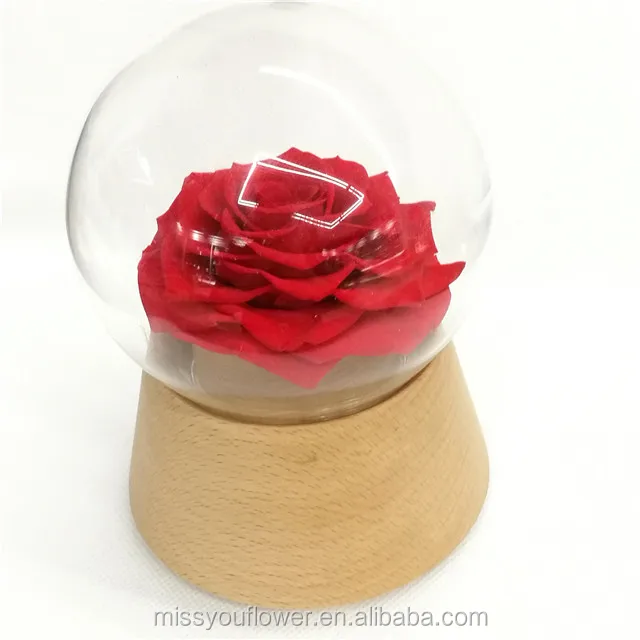 wholesale preserved roses flowers everlasting rose music box