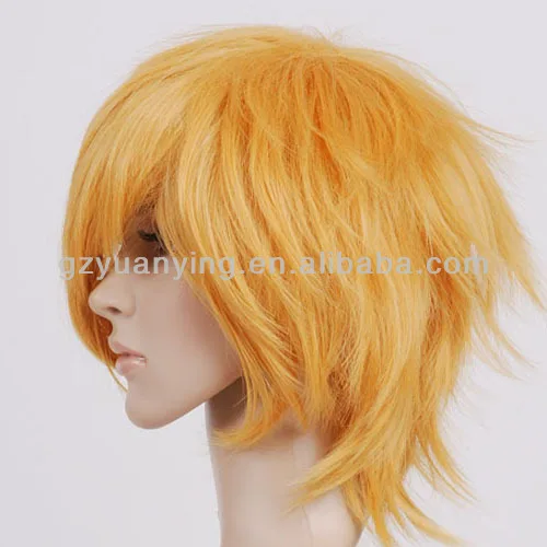 short blonde cosplay wig