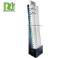 Floor standing sunglass display rack with pocket