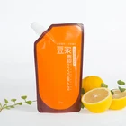 Custom laminated nozzle standing beverage packaging pouch with spout