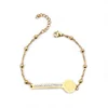 Fashionable Women Gifts Gold Stainless Steel Bead Ball Chain Link Bracelet
