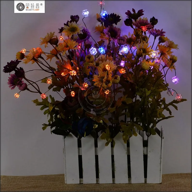 18cm Length Bouquet 10leds Copper Wire Led Fairy Led Flower String