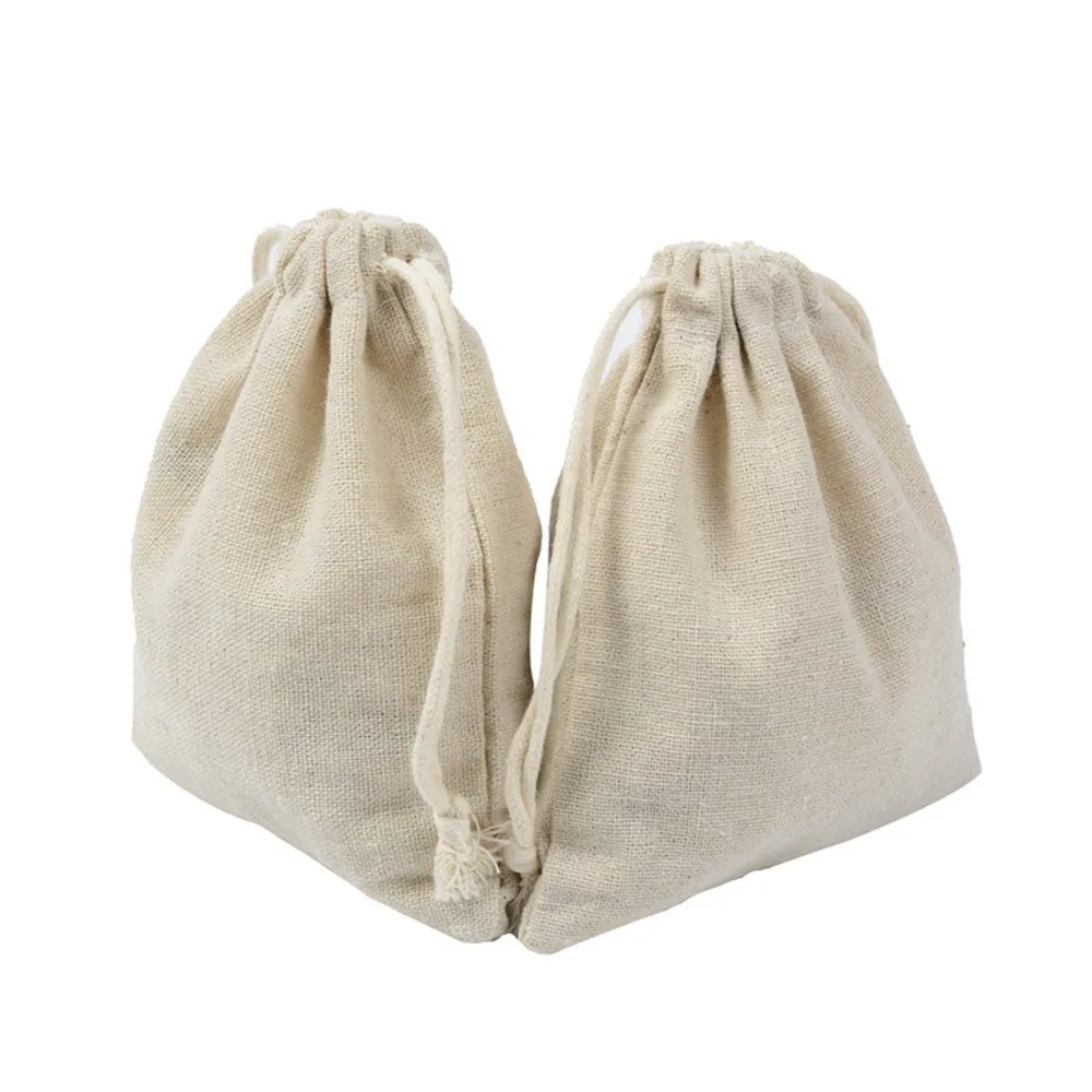 promotional eco-friendly 100% cotton canvas drawstring gift bag