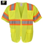 multi pockets safety workwear vest high visibility vest with short sleeves