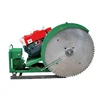 Track rail diesel quarry stone block sawing cutting machine