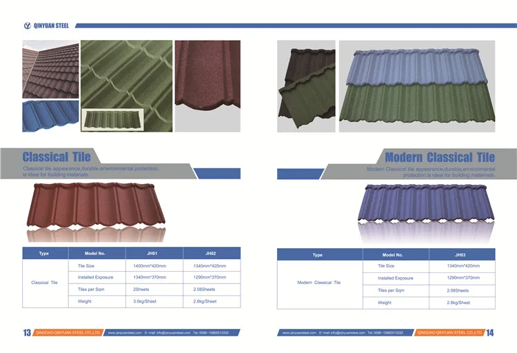 Villa Roofing Design Modern Stone Coated Metal Roofing Sheet Building Material Steel