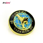 Taekwondo Lapel Pin,Custom Design Metal Logo School Event Sports Meet Badges