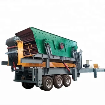 Hot sale Mobile impact/Jaw crushing plant with feeder and screen