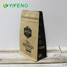 Factory direct price stand up pouch printing heat seal kraft paper packaging bags for 16 oz /8 oz coffee