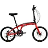 20 inch folding bicycle Aluminum alloy 6061 18 speed disc brake Strong metal frame Folding bike