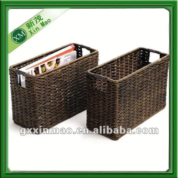 rectangle wholesale wicker magazine basket