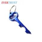 promotional key shaped custom aluminum bottle opener key chain