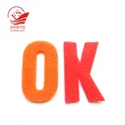 Felt Alphabet hook loop letters - multi color 7.5cm craft classroom education kids art magic tape letter