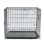 Black Popular Stackable Two Door Fold Iron Pet Dog Kennel Cages