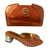Fashion Gold African Women Shoes And Bag Set Nigeria Party Shoes And Bag Set Italian Shoes And Bags To Match For Ladies 77217-2