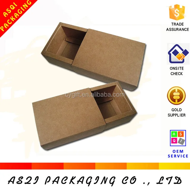 disposable brown kraft paper drawer boxes soap gift packaging