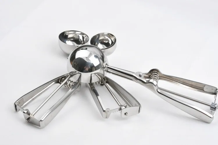 3 Pcs Stainless Steel Ice Cream Scoop Practical Ice Cream Stacks Tools Eco-Friendly Small Middle Large Spoons