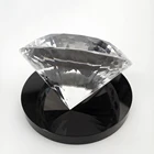 2019 New Decorative Customized Optical K9 Glass Paper Weight Paperweight Clear Blank Crystal Diamond Shape Blocks/cubes