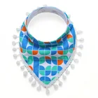 Reusable Washable Cute Baby Bibs Waterproof Double Cotton with lace custom organic Boys Girls Feeding Bandana Bibs