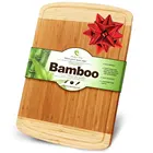 Natural edge grain vegetable bamboo cutting board