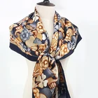 100% Chinese Silk Scarf Customized Big Square 110*110 CM