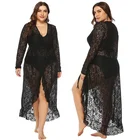 Summer Black Sexy Bikini Swim Suit Cover Up Swimwear Beachwear Swimsuit Fishnet Plus Size Beach Cover Up For Women