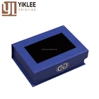 Folding boxes with clear plastic pvs window, cardboard paper collapsible magnet close, custom packaging supplier