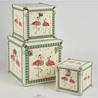 New Flamingo design vintage wooden trunk box storage organizer
