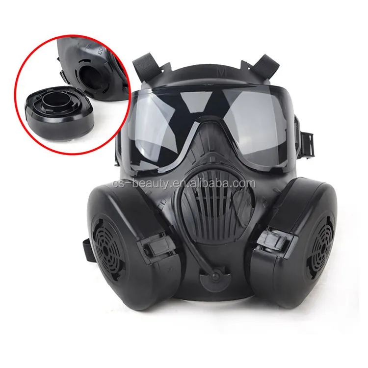 Ucuz taktik ekipmanları M50 Airsoft maskesi yetişkinler Paintball tam yüz kafatası ordu CS anti-zehirli gaz maskesi ile Fan stokta