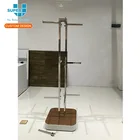 China Wholesale Handbags Hanging Display Stand Custom Metal Stainless Steel Hanging Bag Display Stand with Arms