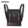 Custom High Quality Multifunctional Canvas Messenger Bags Backpack For Men
