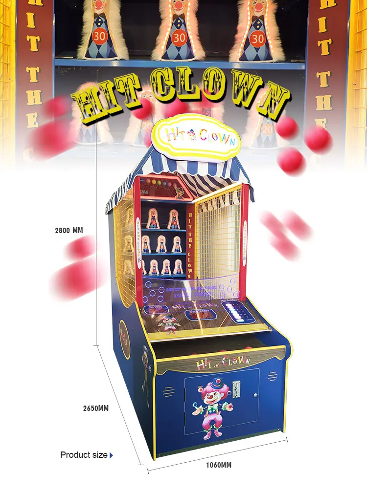 Threeplus Coin Operated Ball Throwing Carnival Toss for Sale