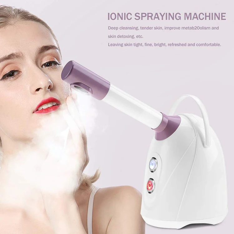 Portable Face Humidifier Facial Steamer Nano Ionic Facial Steamer for Moisturizing Pores Cleansing