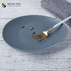 9inch Dark Grey Plate Dishes Stoneware Dinnerware
