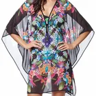 2016 Newest custom design kaftan chiffon silk beach cover up