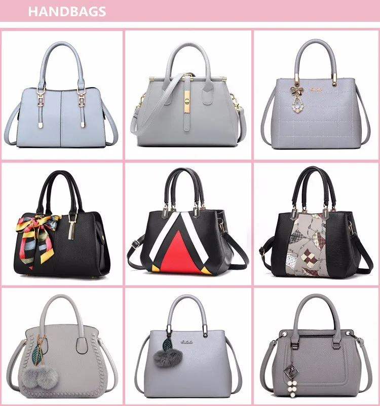 fashion custom design China new style shoulder bag 2017 woman handbags with wallet