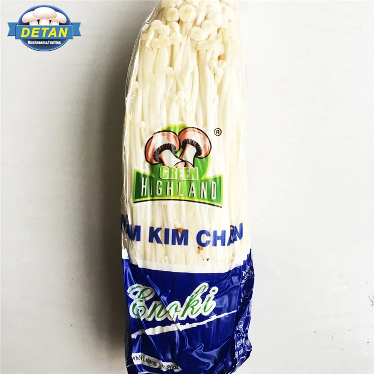 detan organic cultivatied fresh enoki mushroom white fungus