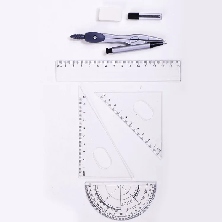 Back to School for Student Plastic Math Geometric Set