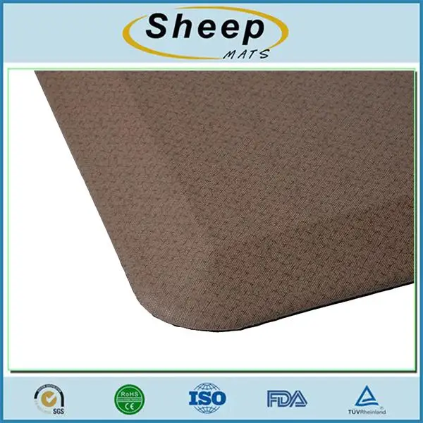 OEM decorative pvc leather anti fatigue waterproof pu foam kitchen floor mat