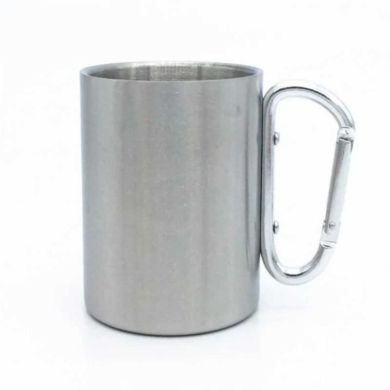 Promo good quality metal stainless steel carabiner mug