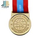 OEM gold color charity types medals small metal medallions