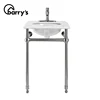 Foshan sanitary 24 inches stainless steel bathroom vanity with counter top