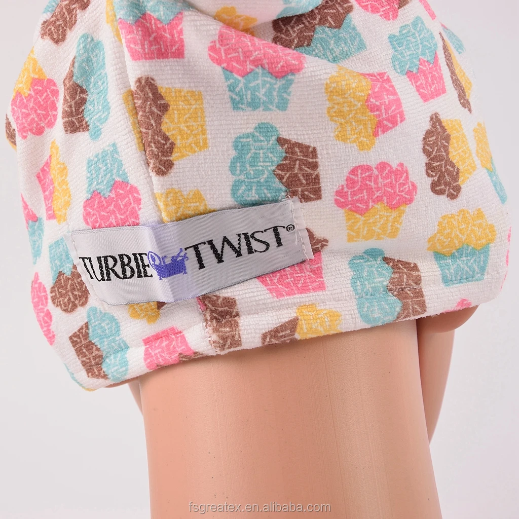 Printed Microfiber Hair Turban
