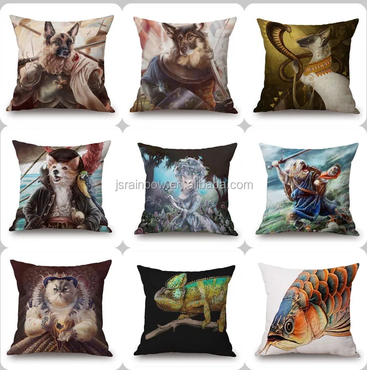 2017 Animal 3d Printed Pillow Cases Sublimation Print Animal Cushion Cover - Buy Printed Pillow ...
