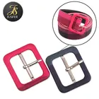 Custom adjustable belt buckle fabric covered square buckle for elastic belt